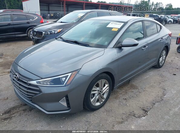 KMHD84LF4KU872741 2019 HYUNDAI ELANTRA Gray წინა მარცხენა ხედი სამი მეოთხედიდან