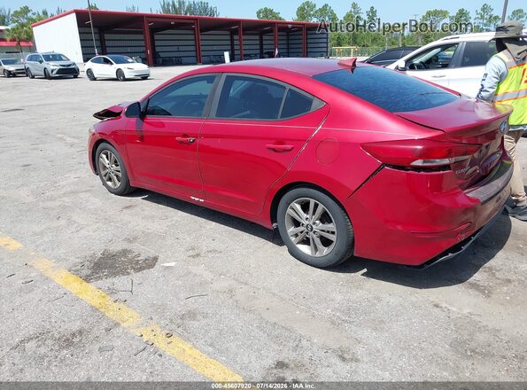 KMHD84LF5HU103853 2017 HYUNDAI ELANTRA Red უკანა მარცხენა
