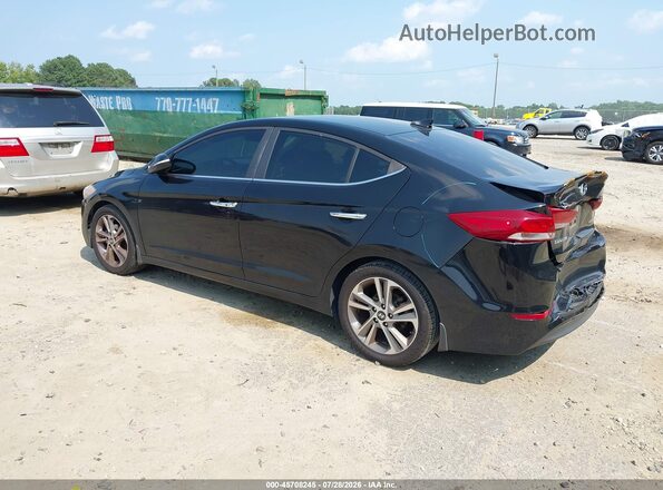 KMHD84LF5HU182909 2017 HYUNDAI ELANTRA Black Հետևի ձախ