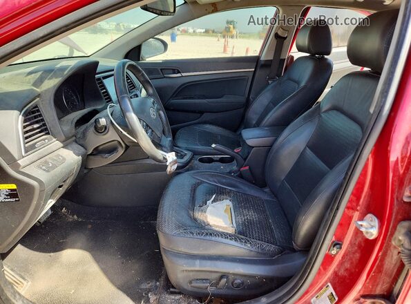 KMHD84LF5HU327964 2017 HYUNDAI ELANTRA Red Widok wnętrza z przodu