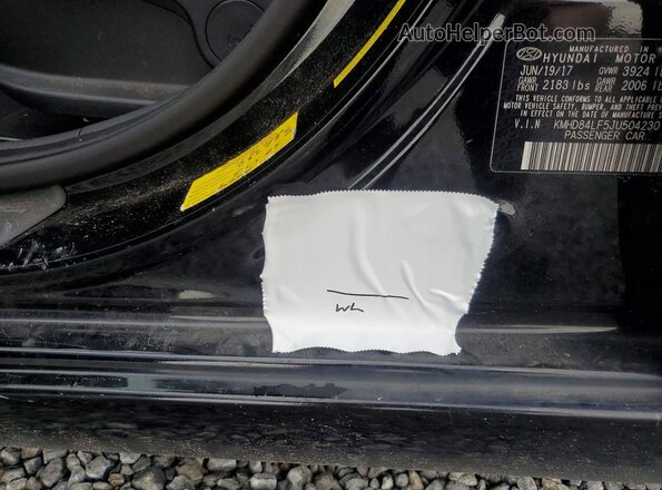 KMHD84LF5JU504230 2018 HYUNDAI ELANTRA Black Вид підкапотного простору