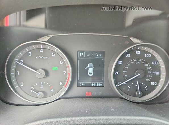 KMHD84LF5JU592440 2018 HYUNDAI ELANTRA Красный Вид щитка приборов