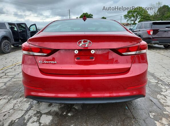 KMHD84LF5JU592440 2018 HYUNDAI ELANTRA Красный Вид сзади