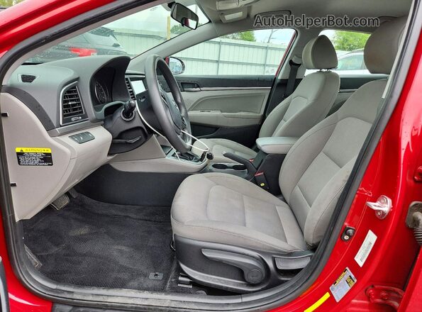 KMHD84LF5JU592440 2018 HYUNDAI ELANTRA Красный Вид салона спереди