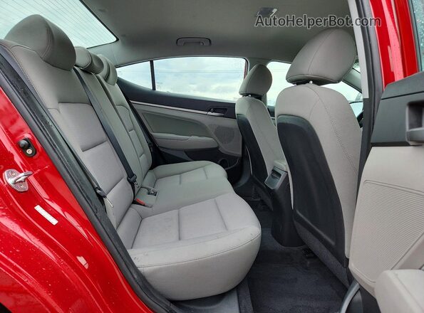 KMHD84LF5JU592440 2018 HYUNDAI ELANTRA Красный Вид задних сидений