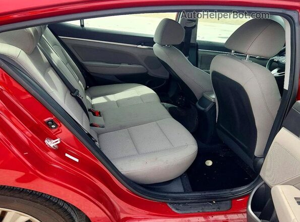 KMHD84LF5LU107734 2020 HYUNDAI ELANTRA Red Rear seats view