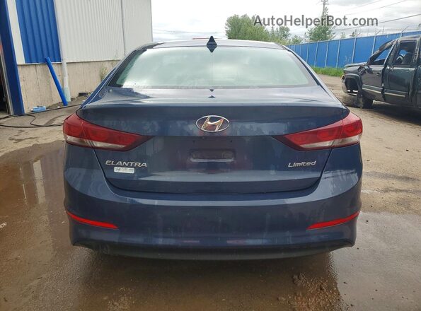 KMHD84LF6HU111055 2017 HYUNDAI ELANTRA Blue უკანა ხედი