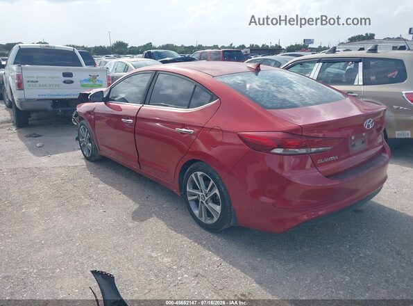 KMHD84LF6HU226190 2017 HYUNDAI ELANTRA Red Задня ліва чверть