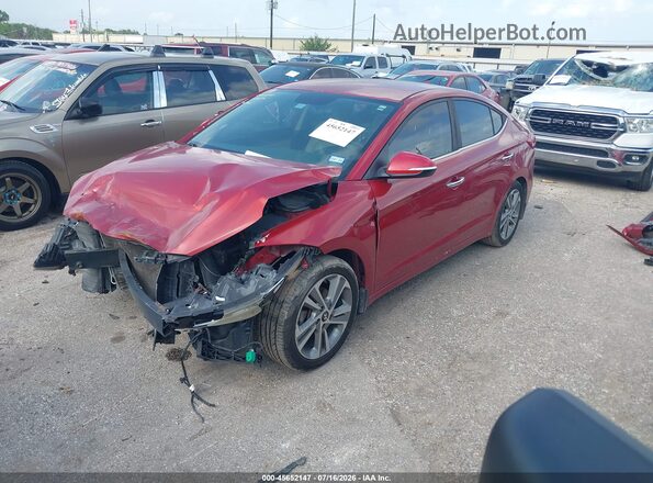 KMHD84LF6HU226190 2017 HYUNDAI ELANTRA Red Передня ліва чверть