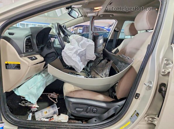 KMHD84LF6HU274854 2017 HYUNDAI ELANTRA Желто-коричневый Вид салона спереди