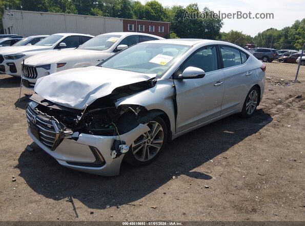 KMHD84LF6HU288785 2017 HYUNDAI ELANTRA Silver Vista tres cuartos delantera izquierda