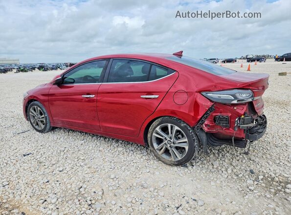 KMHD84LF6HU333143 2017 HYUNDAI ELANTRA Red Trasero izquierdo
