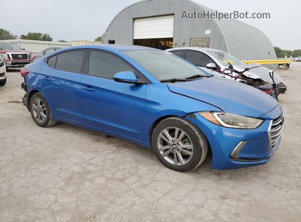 KMHD84LF6HU355899 2017 HYUNDAI ELANTRA Blue Delantero derecho