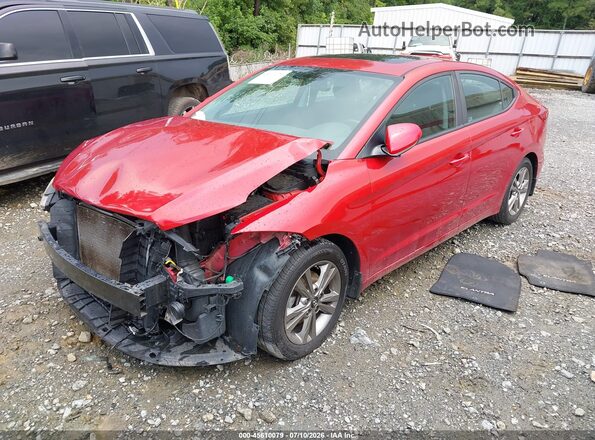 KMHD84LF6HU369169 2017 HYUNDAI ELANTRA Red Առջևի ձախ երեք քառորդ տեսարան