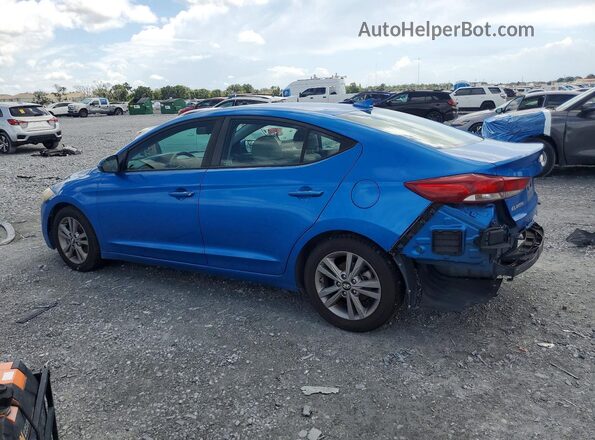 KMHD84LF6JU473831 2018 HYUNDAI ELANTRA Blue Trasero izquierdo