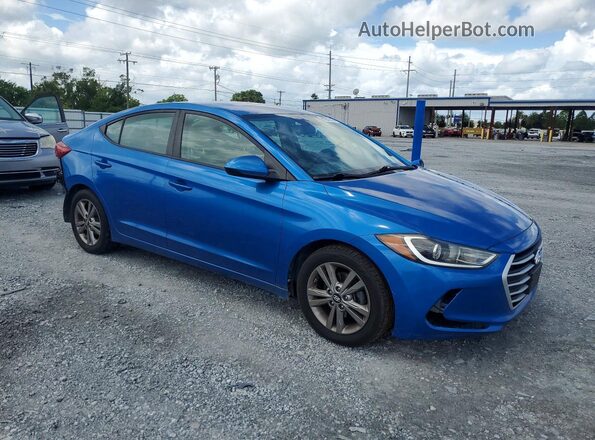 KMHD84LF6JU473831 2018 HYUNDAI ELANTRA Blue Delantero derecho