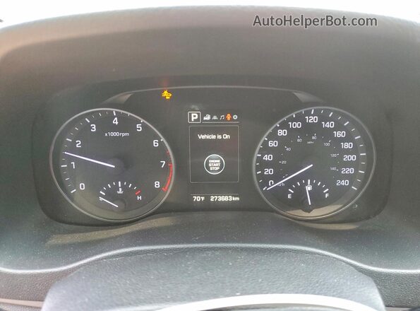 KMHD84LF6JU482027 2018 HYUNDAI ELANTRA White Instrument cluster view