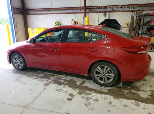 KMHD84LF6JU698234 2018 HYUNDAI ELANTRA Red Հետևի ձախ