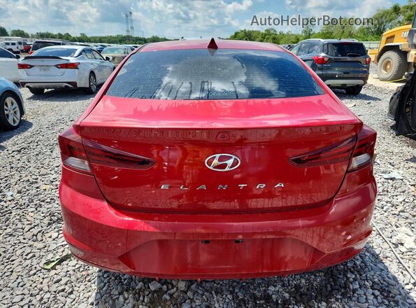 KMHD84LF6KU744808 2019 HYUNDAI ELANTRA Red უკანა ხედი