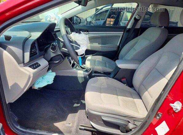 KMHD84LF6KU744808 2019 HYUNDAI ELANTRA Red წინა სალონის ხედი