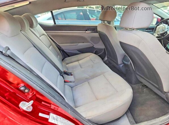 KMHD84LF6KU744808 2019 HYUNDAI ELANTRA Red უკანა სავარძლების ხედი