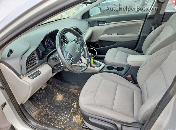 KMHD84LF6KU771345 2019 HYUNDAI ELANTRA Серебряный Вид салона спереди
