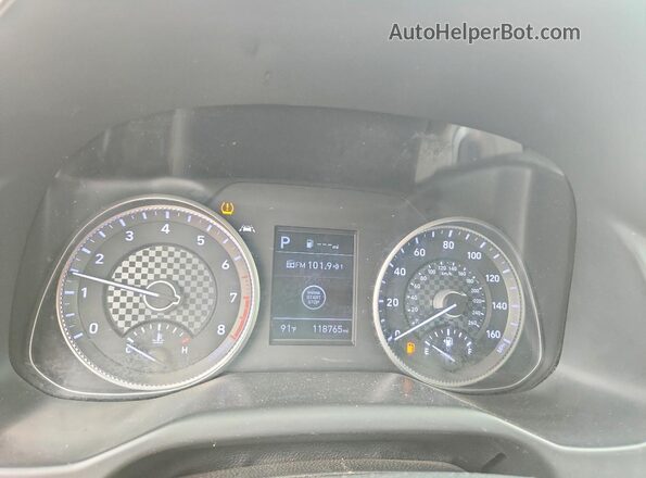 KMHD84LF6KU771345 2019 HYUNDAI ELANTRA Серебряный Вид щитка приборов