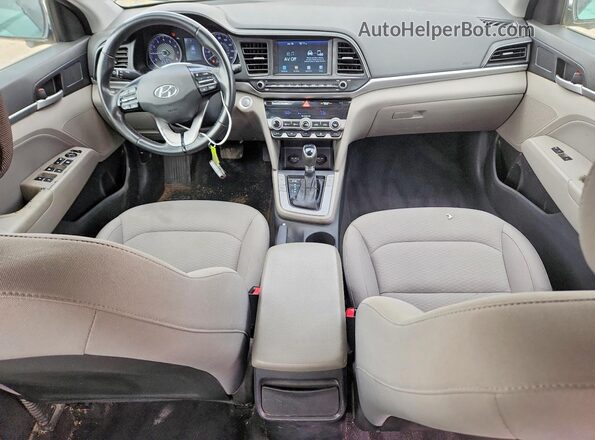KMHD84LF6KU771345 2019 HYUNDAI ELANTRA Серебряный Вид панели приборов