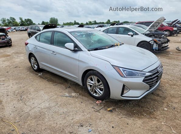 KMHD84LF6KU771345 2019 HYUNDAI ELANTRA Серебряный Передняя правая четверть