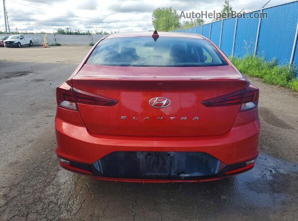 KMHD84LF6KU856816 2019 HYUNDAI ELANTRA Red Widok z tyłu