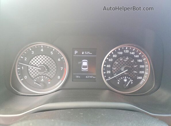 KMHD84LF6KU856816 2019 HYUNDAI ELANTRA Red Widok zestawu wskaźników