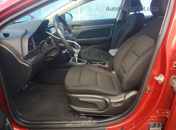 KMHD84LF6KU856816 2019 HYUNDAI ELANTRA Red Widok wnętrza z przodu