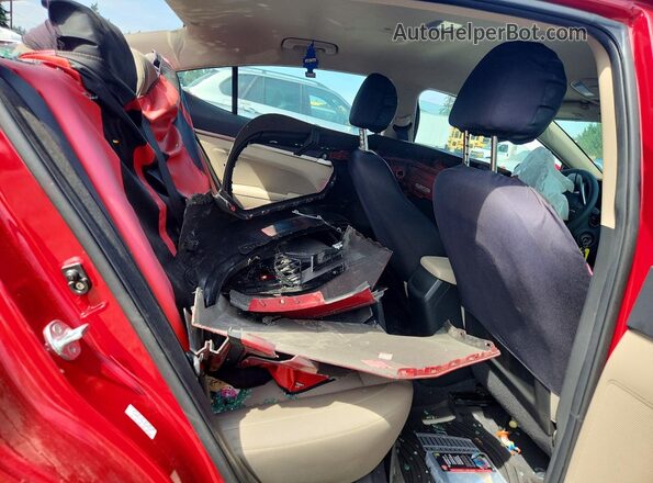 KMHD84LF6LU024152 2020 HYUNDAI ELANTRA Red Rear seats view