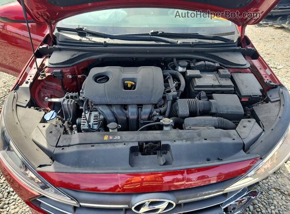 KMHD84LF6LU024152 2020 HYUNDAI ELANTRA Red Rear interior view