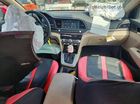 KMHD84LF6LU024152 2020 HYUNDAI ELANTRA Red Dashboard view