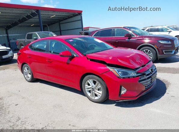 KMHD84LF6LU027939 2020 HYUNDAI ELANTRA Red Widok wnętrza z tyłu