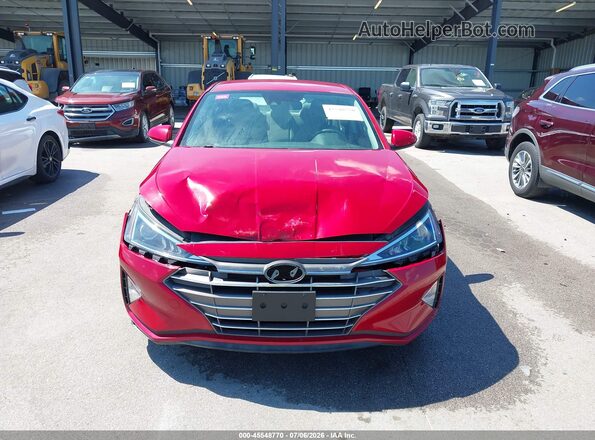 KMHD84LF6LU027939 2020 HYUNDAI ELANTRA Red Widok zestawu wskaźników