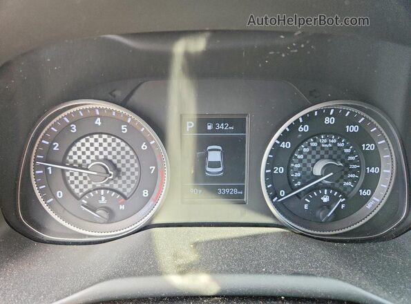 KMHD84LF6LU072153 2020 HYUNDAI ELANTRA Серый Вид щитка приборов