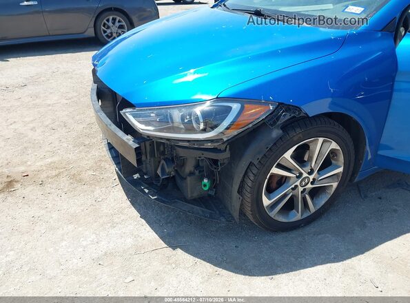 KMHD84LF7HU267556 2017 HYUNDAI ELANTRA Синий Вид спереди