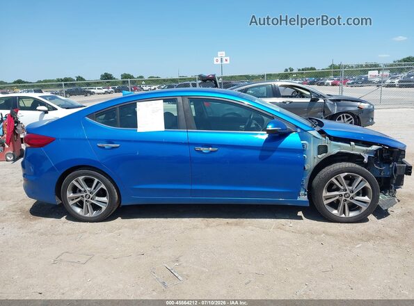 KMHD84LF7HU267556 2017 HYUNDAI ELANTRA Синий Вид задней части салона