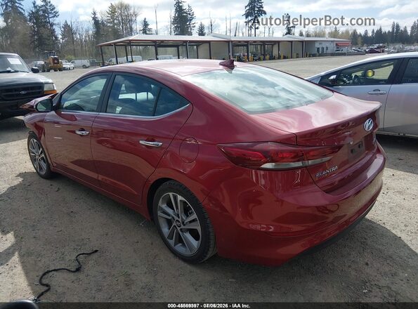KMHD84LF7HU284941 2017 HYUNDAI ELANTRA Red Rear left