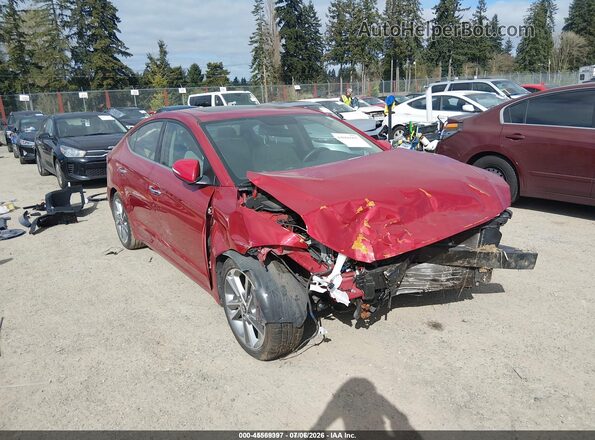 KMHD84LF7HU284941 2017 HYUNDAI ELANTRA Red Front view
