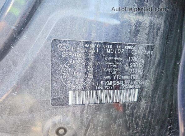 KMHD84LF7JU553123 2018 HYUNDAI ELANTRA Blue Engine compartment view