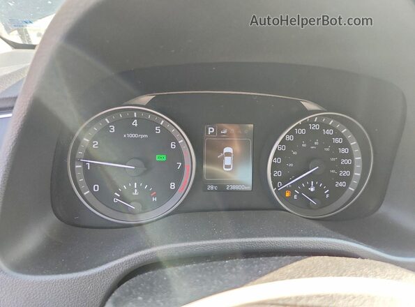 KMHD84LF7JU553123 2018 HYUNDAI ELANTRA Blue Instrument cluster view