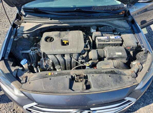 KMHD84LF7JU553123 2018 HYUNDAI ELANTRA Blue Rear interior view