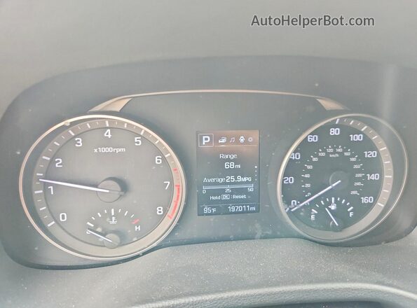 KMHD84LF7JU592892 2018 HYUNDAI ELANTRA Gray Вид щитка приладів