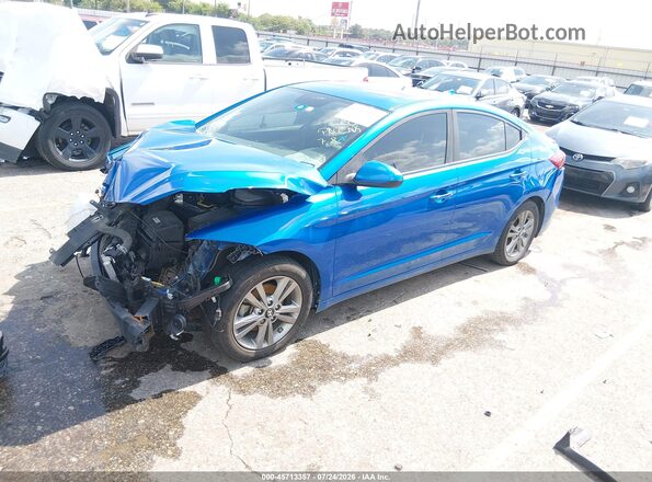KMHD84LF7JU608914 2018 HYUNDAI ELANTRA Синий Передняя левая четверть