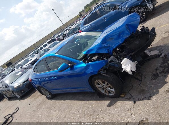KMHD84LF7JU608914 2018 HYUNDAI ELANTRA Синий Вид задней части салона