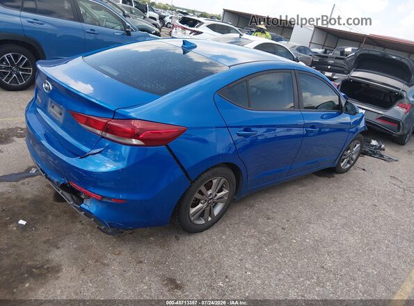 KMHD84LF7JU608914 2018 HYUNDAI ELANTRA Синий Задняя правая четверть
