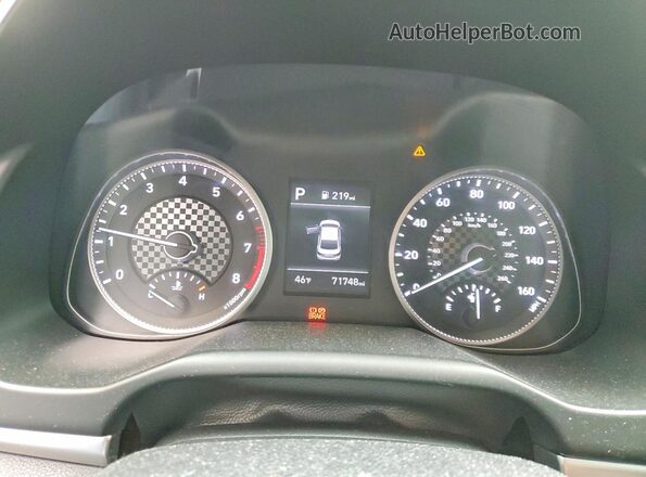 KMHD84LF7KU820780 2019 HYUNDAI ELANTRA Серый Вид щитка приборов